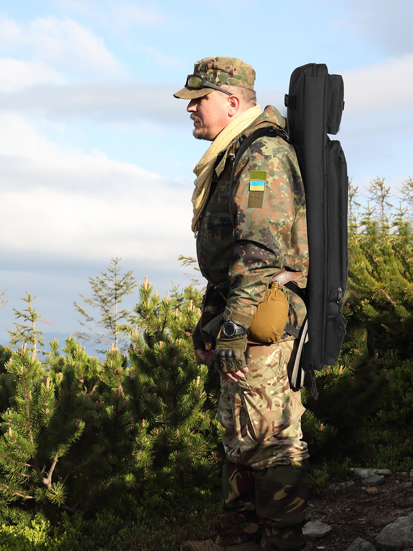 Espmotic 42" Double Rifle Case Soft Bag - Long Gun Backpack for 2 Rifles & Pistols, Padded Range Bag, Heavy Duty Waterproof for Hunting Shooting
