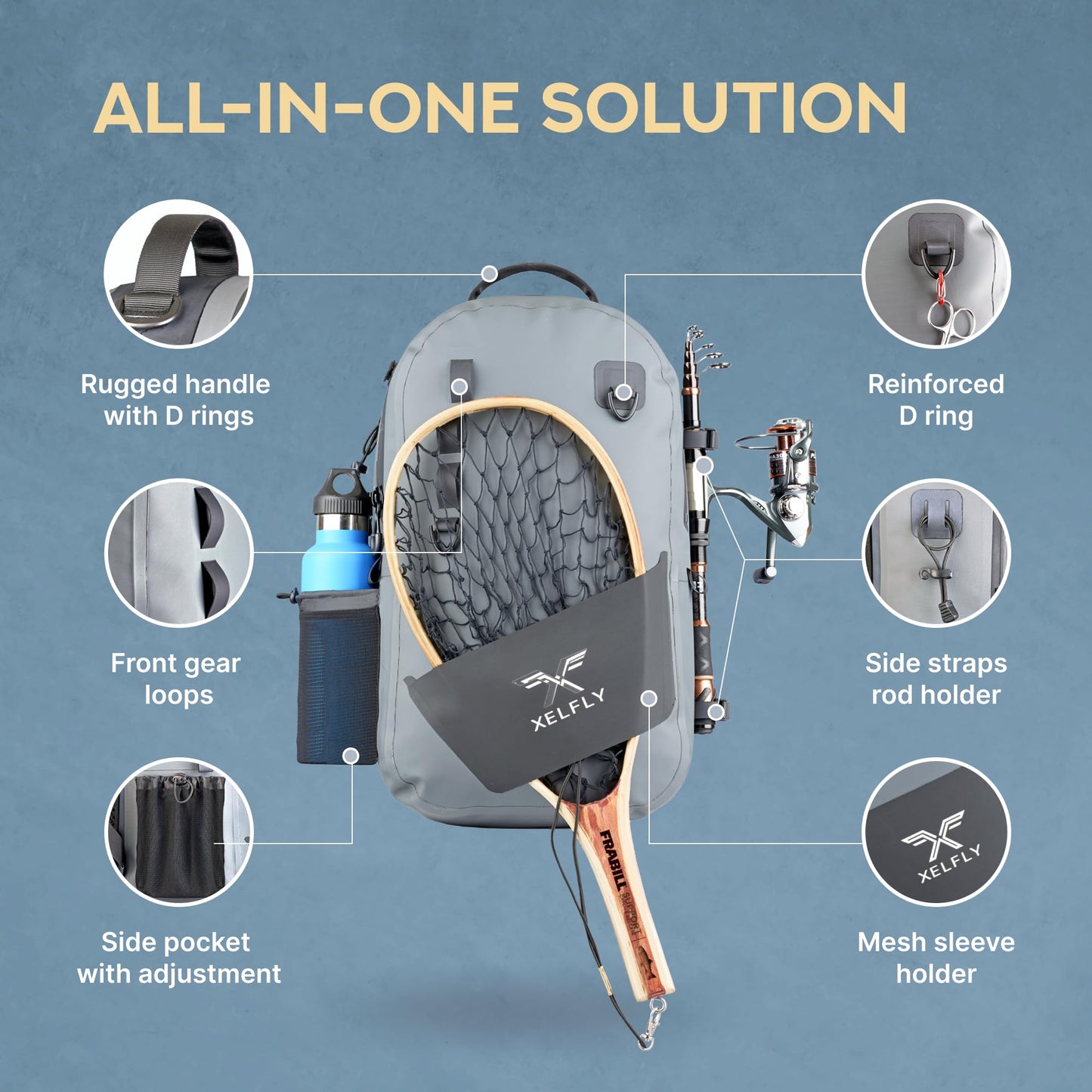 Xelfly - Waterproof Fishing Backpack