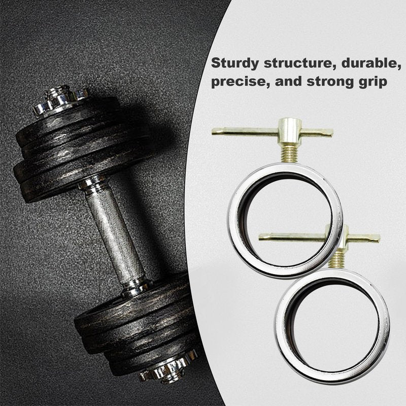 2-Piece Olympic Barbell Locking Collars, Fits 2-inch Olympic Barbell Screw Clamps, Suitable for Professional Gym Weight Training