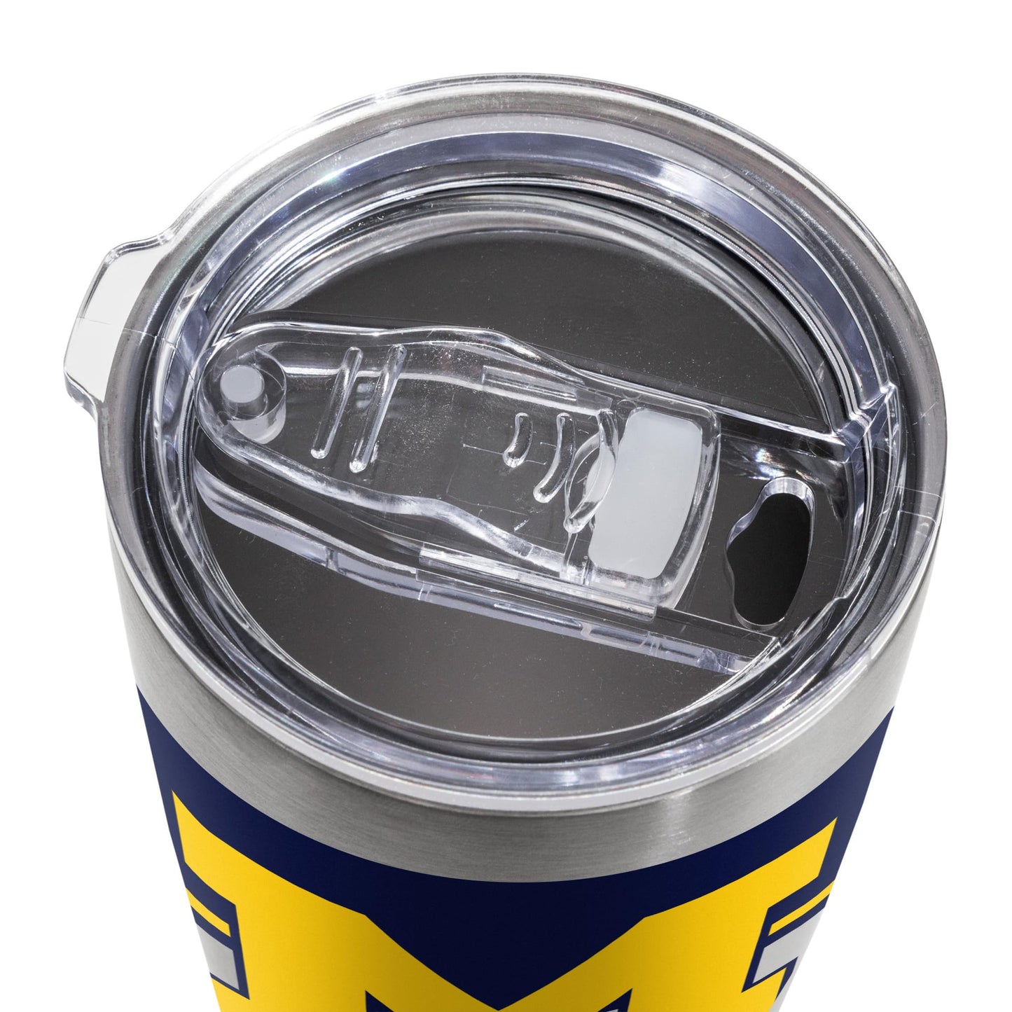 Rico Industries NCAA Michigan Wolverines 20oz Stainless Steel Tumbler with Lid - Great For Coffee, Tea, Water or Cocktails