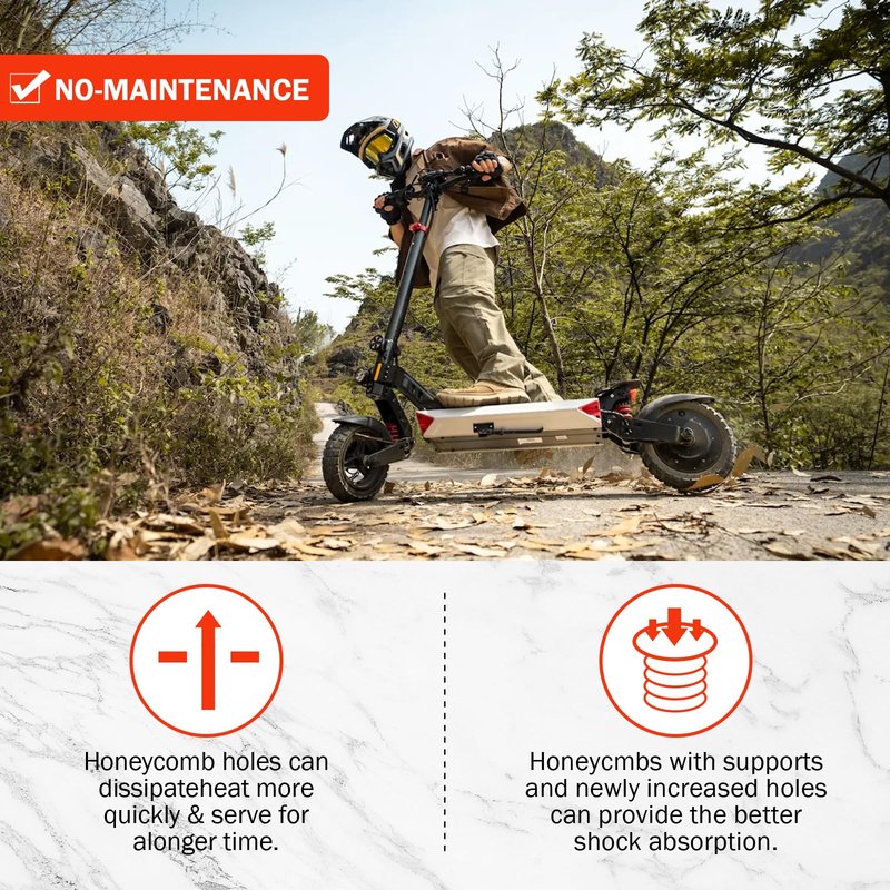 60/70-6.5 Scooter Tire,10x2.50 Solid Rubber Tire 10 inch Scooter Tires Replacement for Ninebot G30 Max / G30D Front or Rear 2 PCS