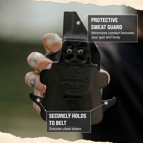 We The People Holsters - Carbon Fiber - Right Hand - OWB Holster Compatible with Glock 19/19X/MOS / 23/MOS / 32/MOS / 44/45/MOS RDS