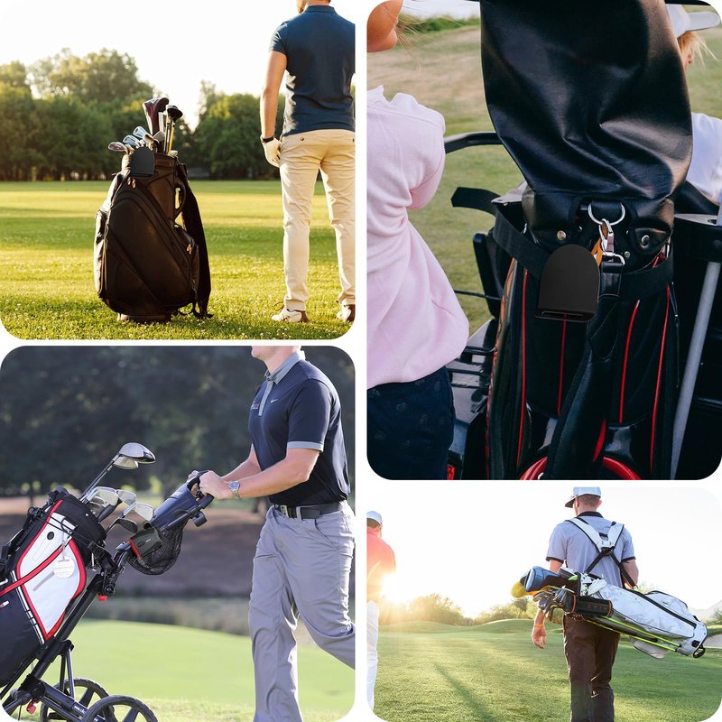 Xxerciz Golf Bag Metal Landing Pad for Magnetic Golf Accessories and Gears Like Magnetic Rangefinder, Magnetic Golf Towels Strap Clip Golf Bag Accessories with Two Hook and Loop Straps