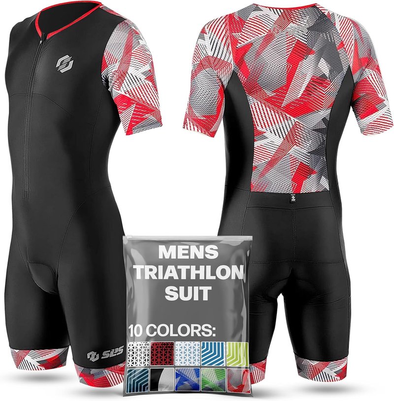 Triathlon Suits for Men - Aerodynamic Sleeved Trisuit with Premium FX Fabrics | Lightweight & 2 Pockets
