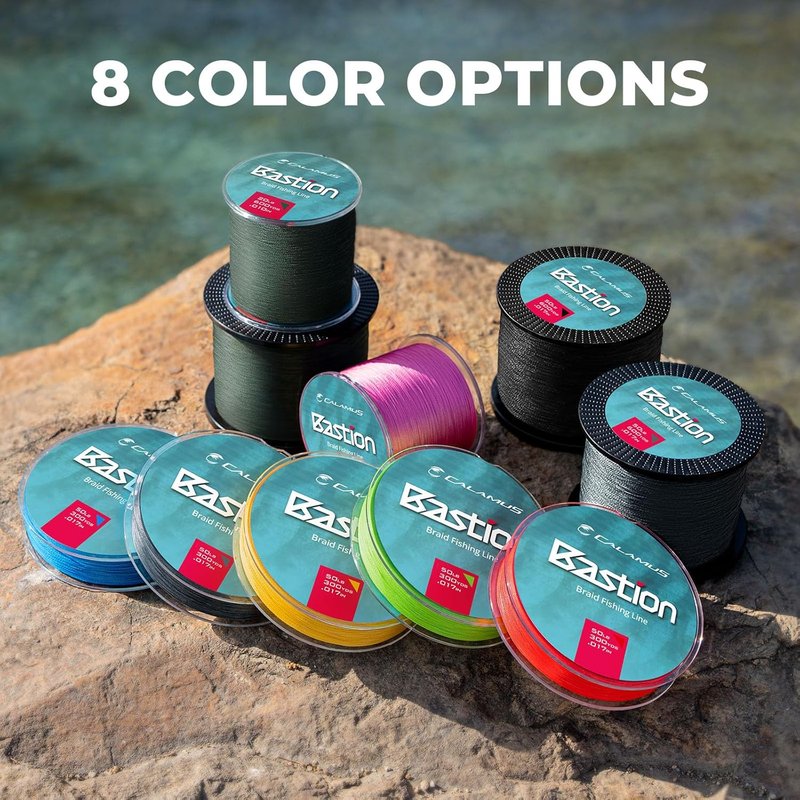 Calamus Braided Fishing Line - Abrasion-Resistant 4 Strand Superline | Thin Diameter Zero Stretch