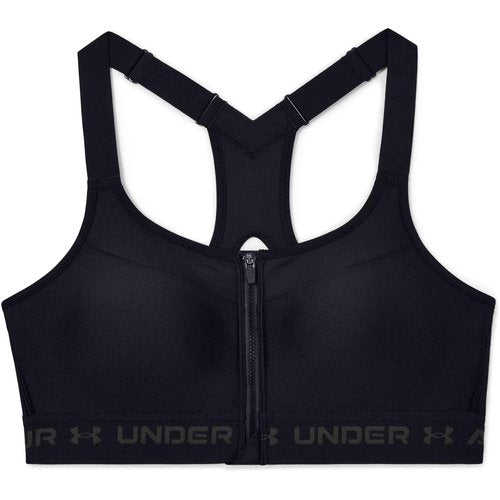 Under Armour Women's Armour High Crossback Zip Bra , Black (001)/Jet Gray , 38B