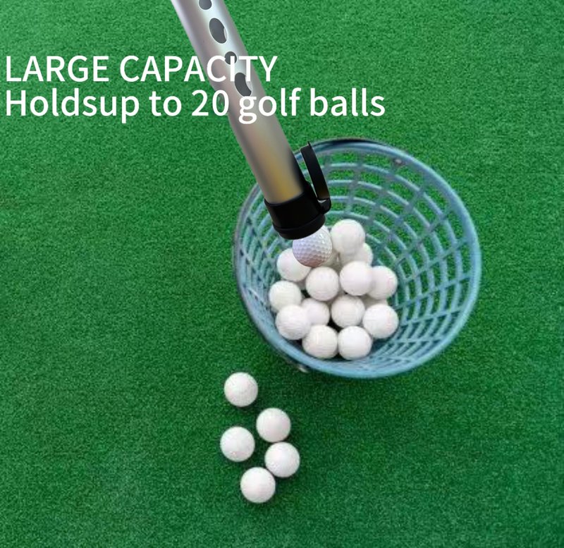 Asyxstar Golf Ball Retriever Golf Ball Picker Upper with Telescopic Pole and Ball Tube Golf Ball Collector Golf Ball Grabber Picker Adjustable Handle Pick Up Tool