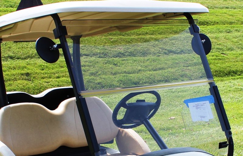 Pair of 6" Spot Mirrors for Golf Carts Such as Ez Go, Club Car, Yamaha