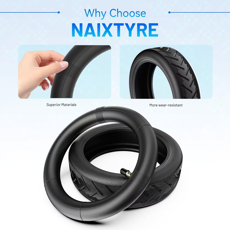 NAIXTYRE 8.5 inch Tires and Inner Tubes,Replacement Wheels for 50/75-6.1 Electric Scooter tires, Suitable for Most Scooters Gotrax Gxl V2/Xiaomi M365,8.5x2 Electric Scooter Tire,(2 Set)