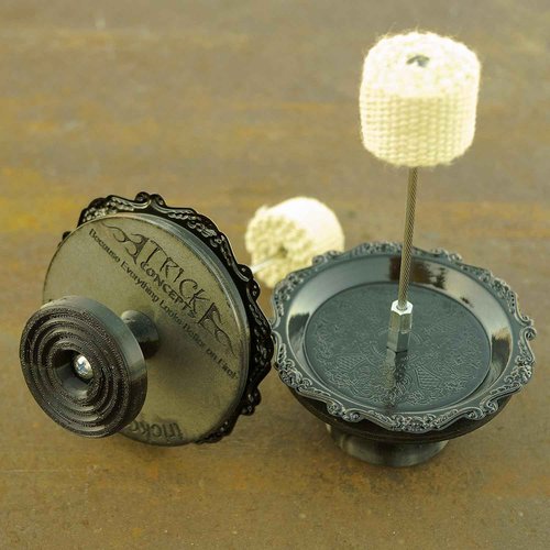 Pair of Ember Black Fire Palm Torches (Set) - Knob Grip - Wick Made of Kevlar, by:Trick Concepts