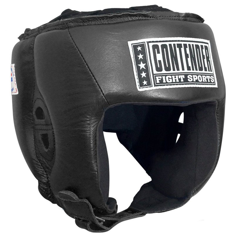 Contender Fight Sports Competition Boxing Headgear without Cheeks, Small, Black