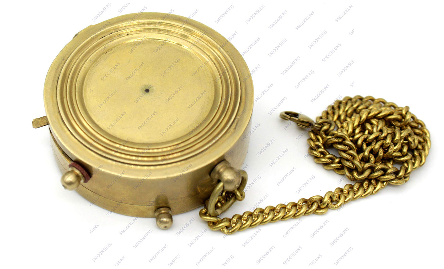 5MoonSun5's Engraved Brass Compass Gift to My Son with Leather Case - Nautical Gift from Dad or Mom, Functional Navigation Compass with Brass Chain