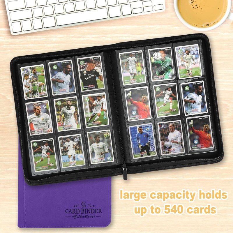 Trading Card Binder - 540 Pocket Album for TCG, MTG, Baseball & Yu-Gi-Oh Cards | Side Loading Design