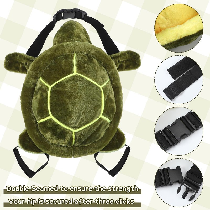 Kathfly Turtle Butt Pad Snowboarding Cute Protection Hip Butt Pad Protective Gear for Skiing Tortoise Snowboarding Padded Turtle Hip Cushion Protection for Kids Adults Skating(Green)