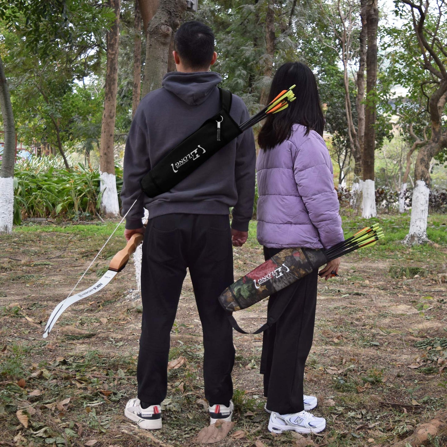EOUS Archery Arrow Holder for Youth Kid Childrens Arrow Quiver Bags for Arrows Kids,Back and Hip Side Quiver,CAMO
