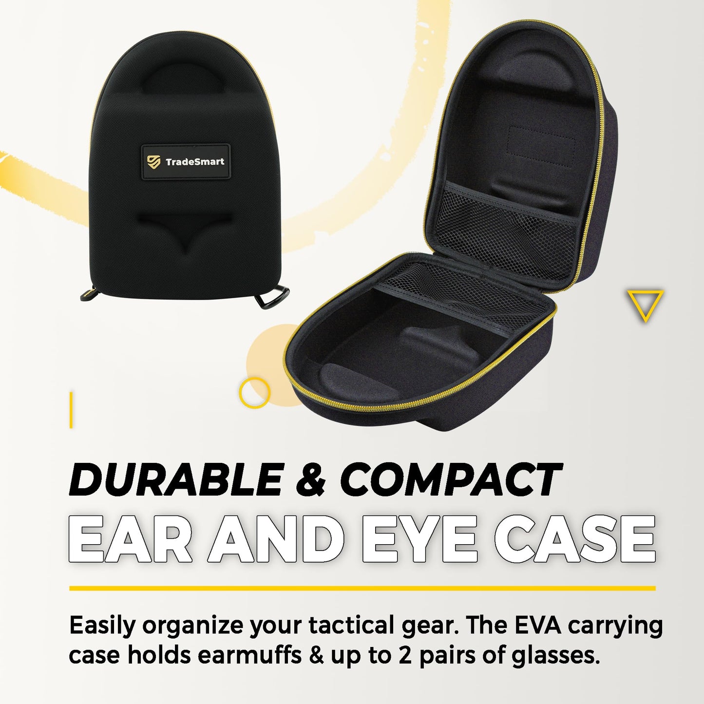 TradeSmart Shooting Ear & Hearing Protection NRR 28 Safety Earmuffs Yellow