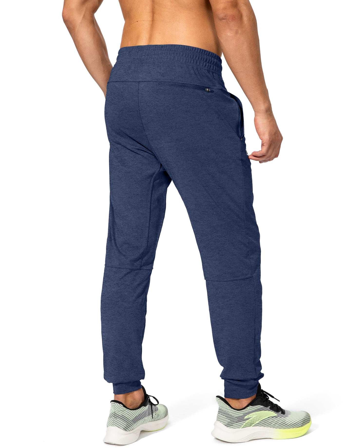 G Gradual Men's Sweatpants with Zipper Pockets Athletic Pants Traning Track Pants Joggers for Men Soccer, Running, Workout(Heathered Academy Blue,M)