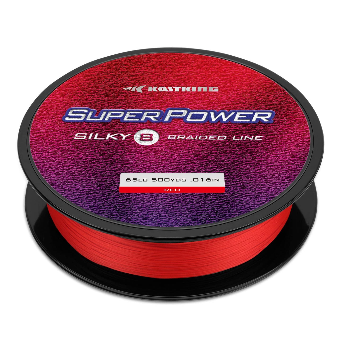 KastKing Superpower Silky8 Fishing Line, Red, 8 Strand,6LB, 150Yds