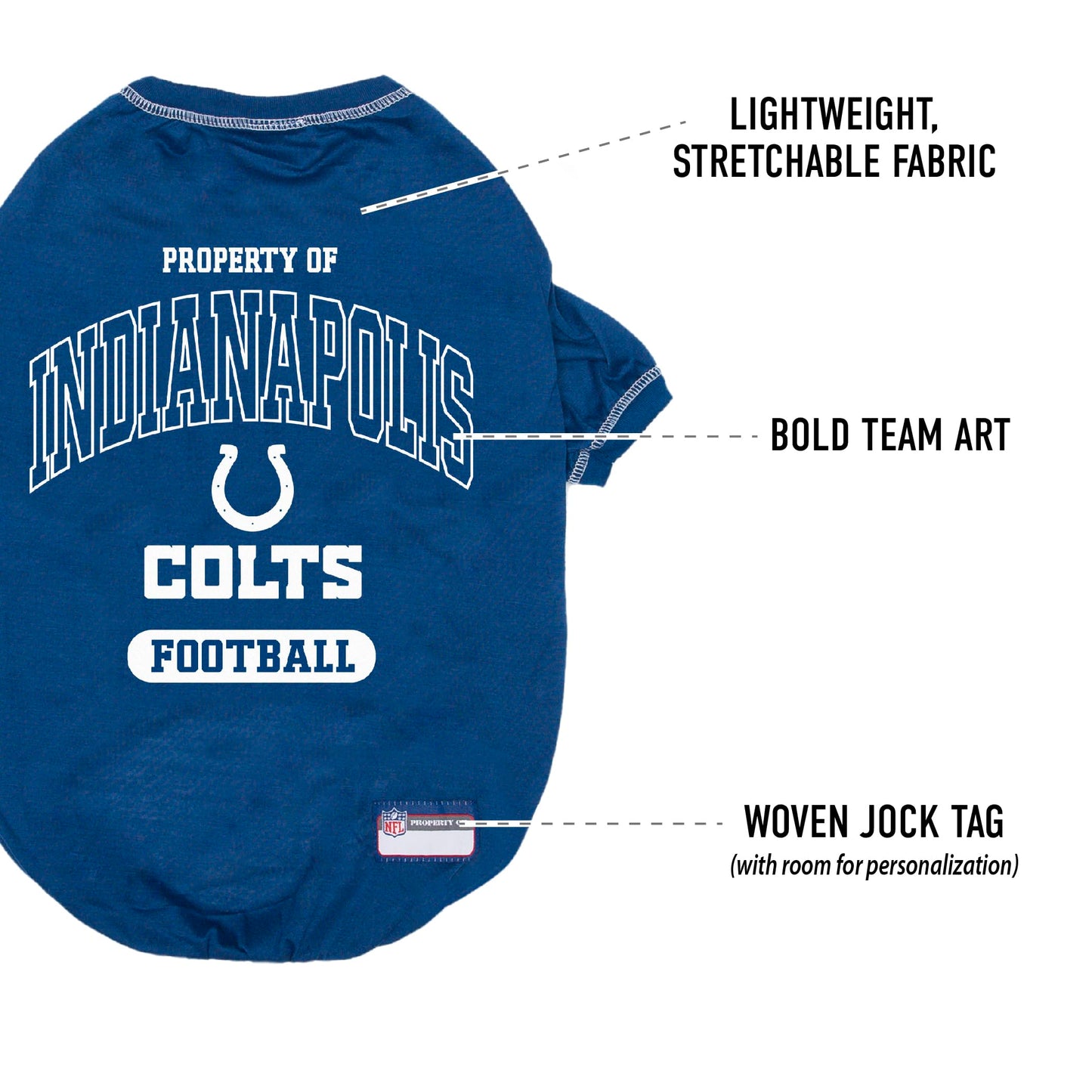 Pets First Indianapolis Colts T-Shirt, X-Small