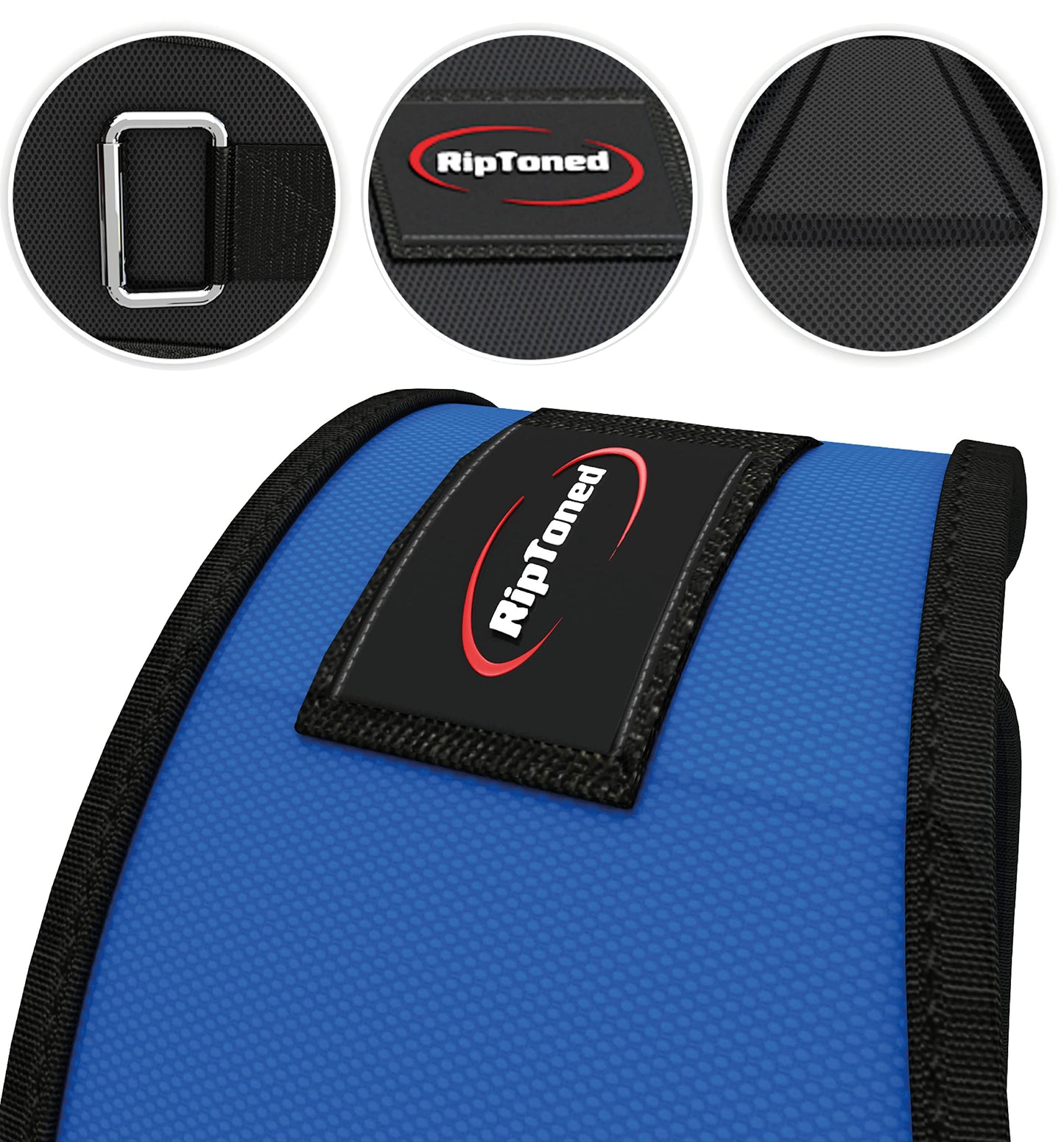 Rip Toned 6in Weightlifting Belt, Powerlifting, Bodybuilding Belt Men & Women, Back Support Weight Lifting (Black, Medium)