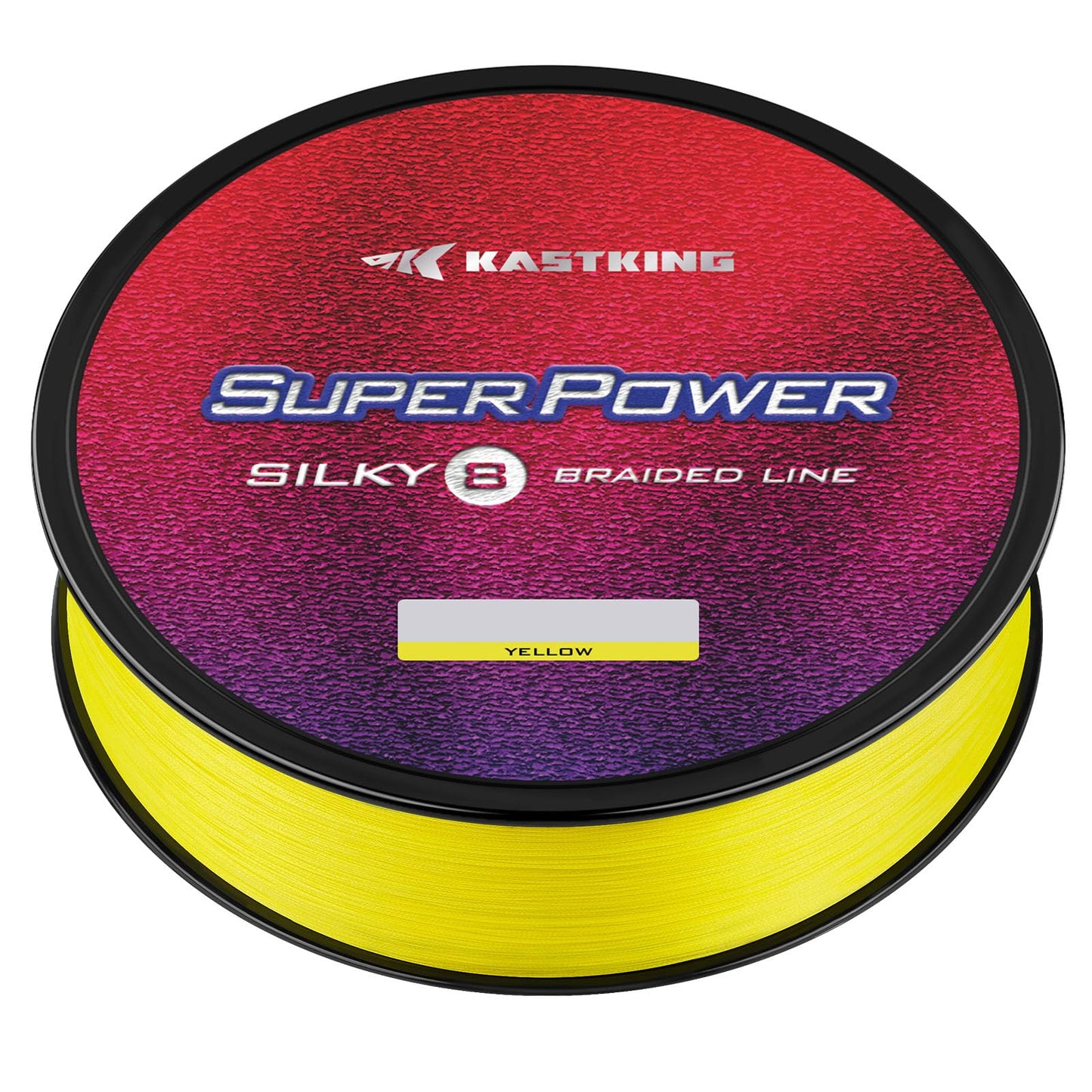 KastKing Superpower Silky8 Braided Fishing Line, Yellow, 8 Strands, 8 LB, 300 Yds