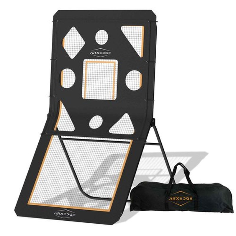 Lacrosse Rebounder for Backyard & Volleyball Rebounder with Bonus Target Net, 5 Rebound Angles, Strong Bounce back, 4x7ft Large Practice Area - Durable Volleyball Rebounder Net for Multisport Training