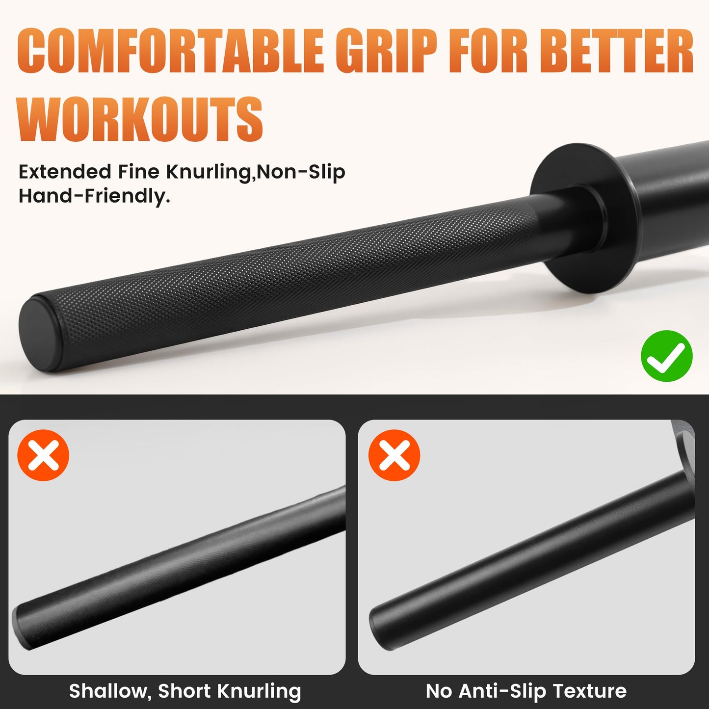Wrist Strength Stick 1&2in Olympic Plate Forearm Strengthener, Wrist Strengthener with Upgraded Steel Tube and Long Comfortable Knurled Grip, Wrist Exerciser for Wrist Curls,Supination & Pronation