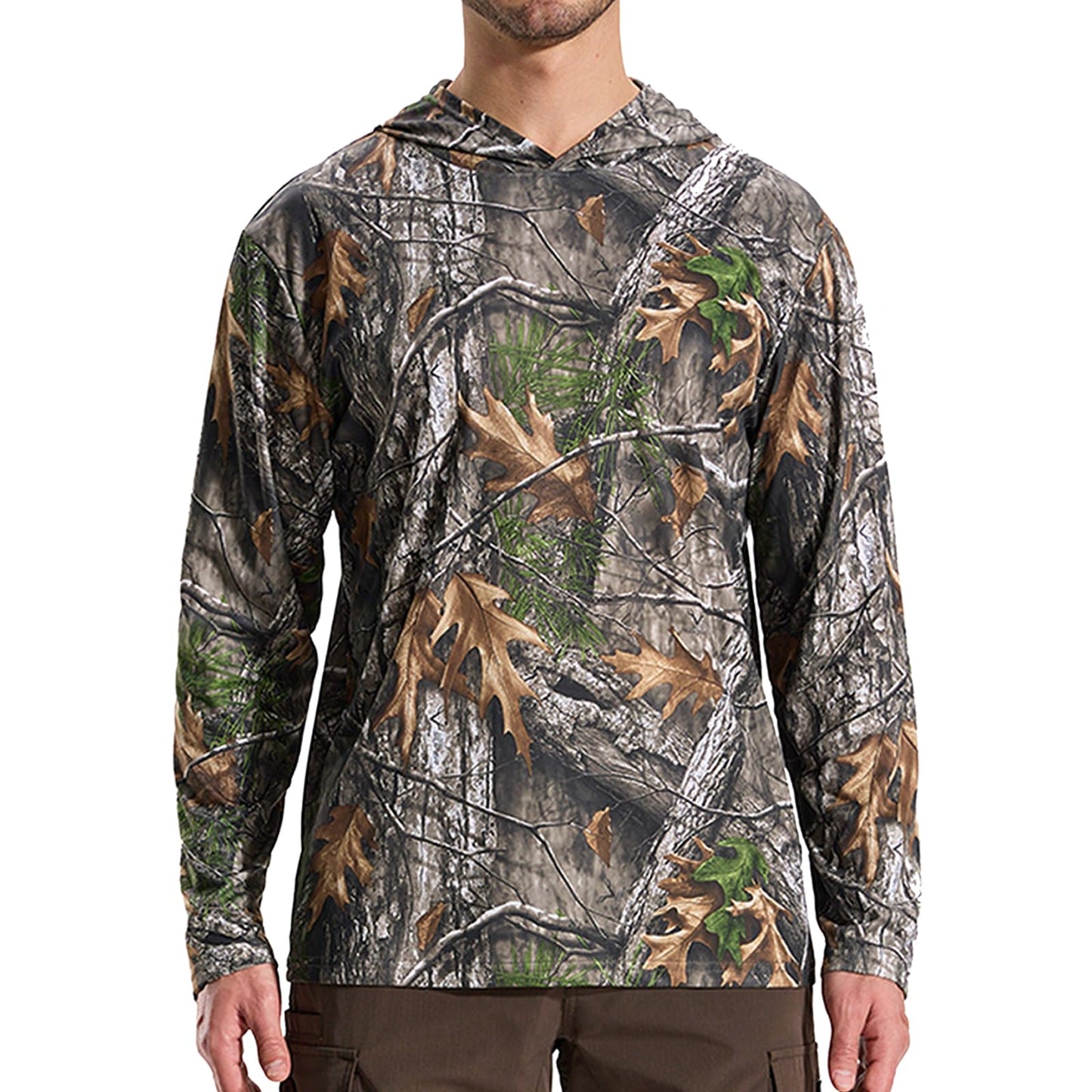 LOOGU Men’s Hunting Camo Shirt Lightweight, Camouflage Shirts for Men Long Sleeve Shirt for Fishing Hiking Camping