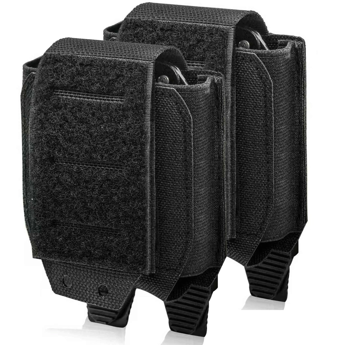 Molle Handcuff Pouch, Upgrade Laser Cut Handcuffs Case, Tactical Hand Cuff Holster Fit Chained Cuffs/Hinged Cuffs/Folding Rigid Cuffs/S&W Cuffs (2 Pack)