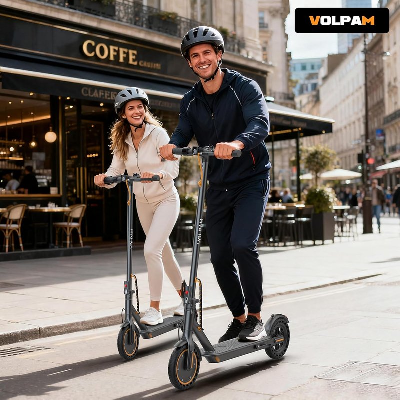 Electric Scooter for Adults - 350/500W Motor, 15/22 Mile Range, Dual Braking System | 19/21 MPH Speed, Foldable Design