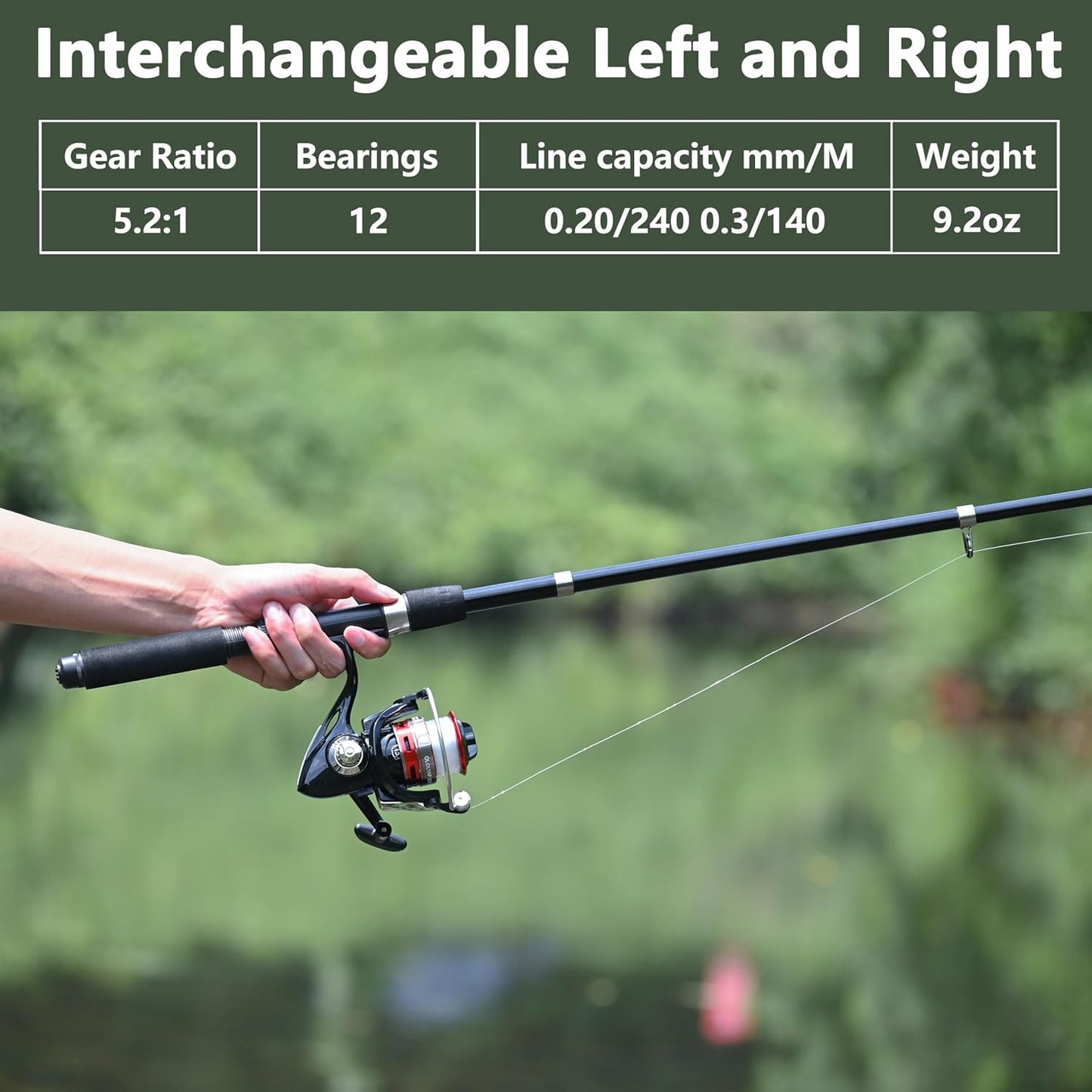 Fishing Pole Combo Set - 6.9ft Telescopic Fishing Rod & Reel with Carrier Bag | Ideal for Bass & Saltwater Fishing