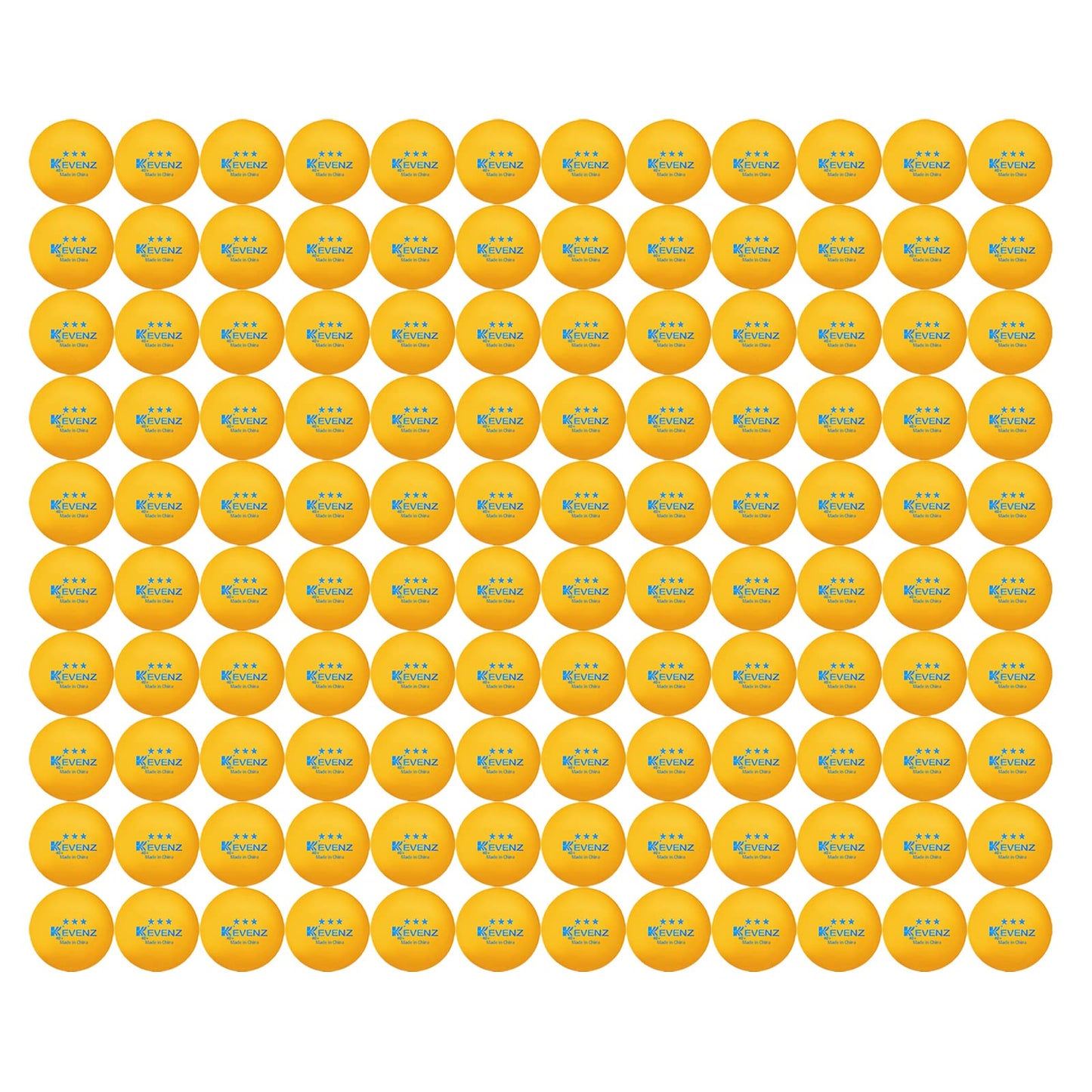 KEVENZ 120-Pack 3 Star Ping Pong Balls,Advanced Table Tennis Ball,Bulk Outdoor Ping Pong Balls, Orange