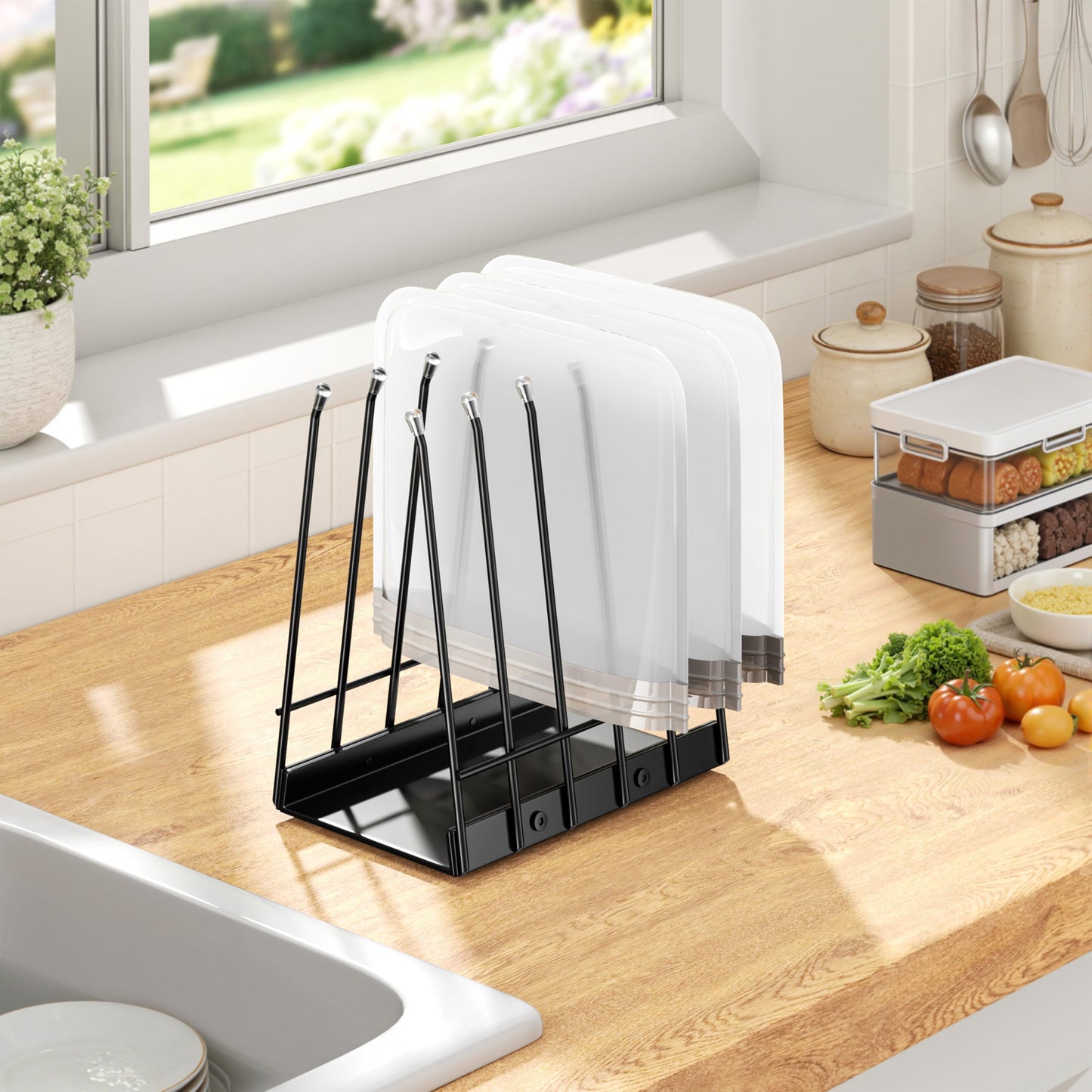 Josmimic Reusable Bags Drying Rack, Plastic Bags Dryer for Ziplock Lerine Silicone Gallon, Snack, Sandwich Storage Bags, Black