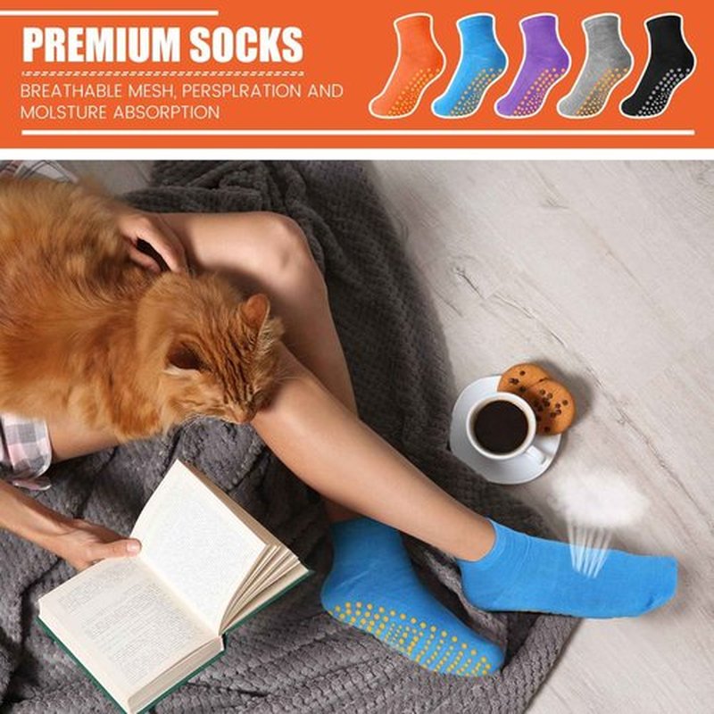 Liitrsh 100 Pairs Non Slip Yoga Socks with Grips Anti Skid Pilates and Barre Socks for Man Woman Pilates Ballet(Mixed Color)