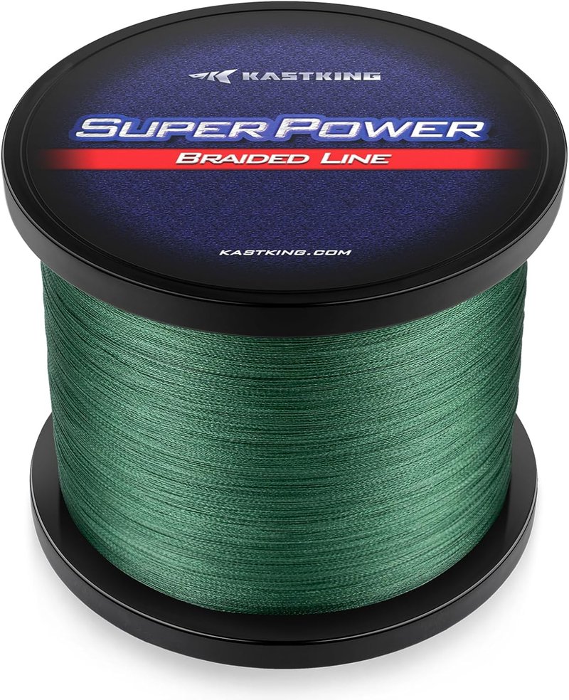 KastKing SuperPower Braided Fishing Line - Abrasion Resistant, Zero Stretch, Smaller Diameter | 300 Yards, Green