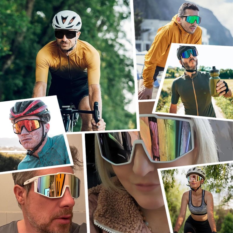 FEISEDY Sports Sunglasses for Youth, Teens, Men & Women - Cycling, Baseball, Tennis - Sun Glasses with B0061 Lens