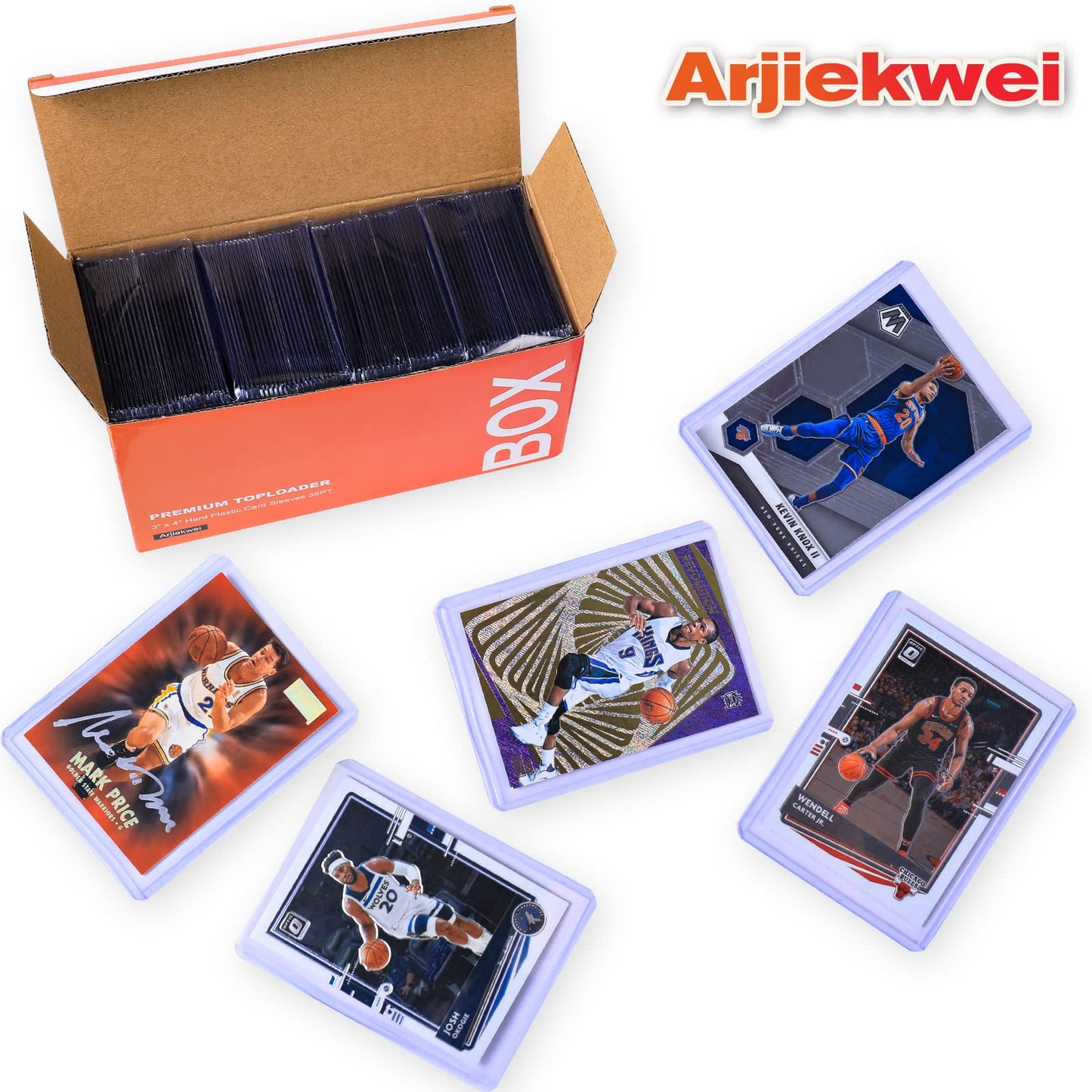 3"X4" Card Sleeves Top Loaders for Cards, Baseball Card Protectors Hard Plastic, Premium Toploaders Card Holder Penny Sleeves for Trading Sports Football Cards (100 Toploaders)