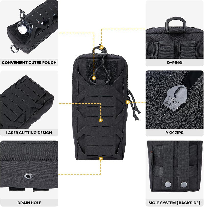 Tactical EDC Pouch - Molle Utility Tool Organizer for Gadgets | Waist Belt Bag
