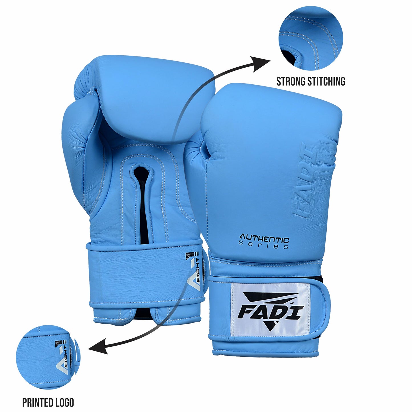 Fadi Sports A1 Pro Boxing Gloves, Genuine Cowhide Leather, Training & Sparring Gloves for Men & Women, Muay Thai MMA Kickboxing Heavy Bag Mitt Work, Multi-Layer Foam, Ventilated Palm, 10 12 14 16 Oz