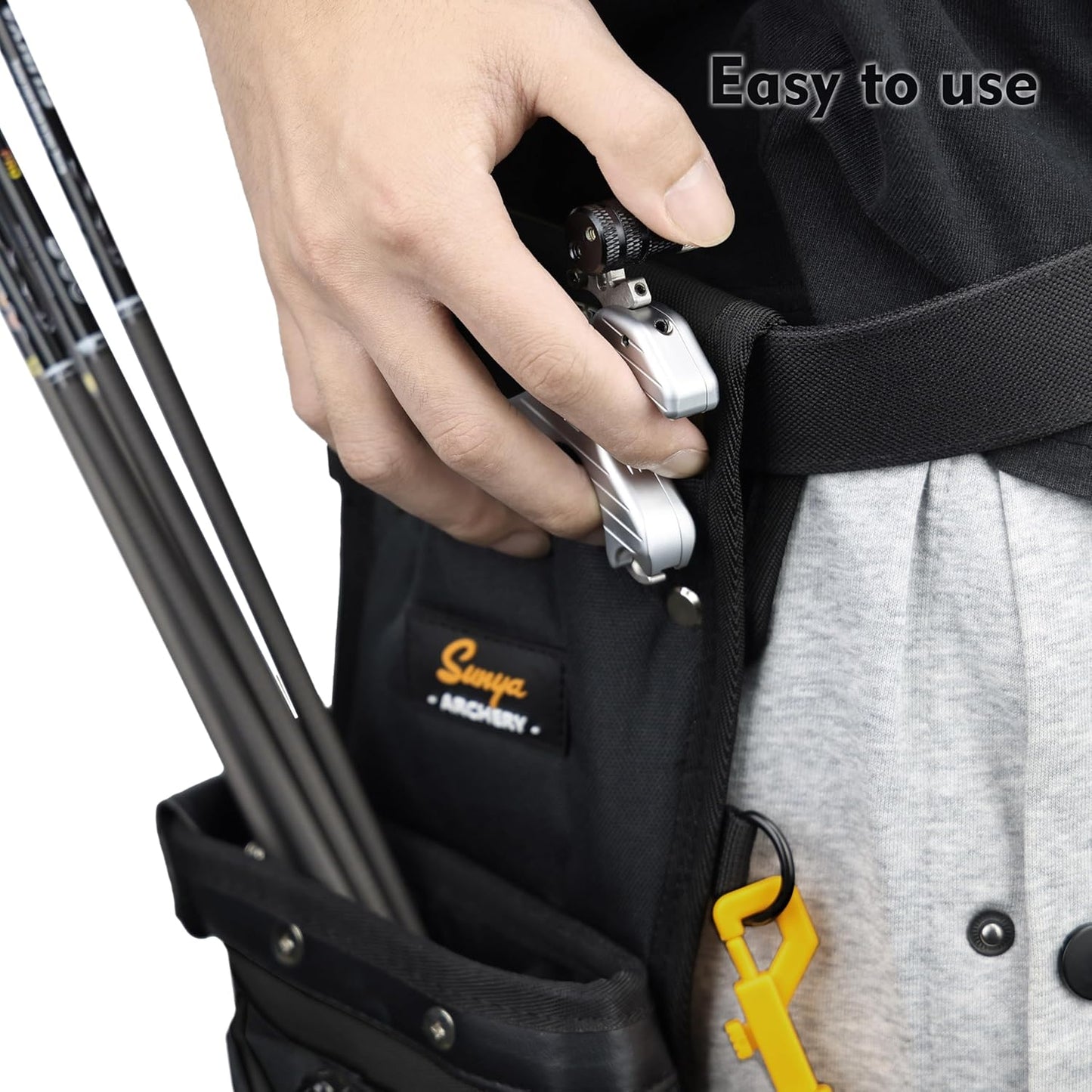 Field & Competition Hip Arrow Quiver - 3-Slot Noise-Free Design | Sturdy Storage System (42x18cm)