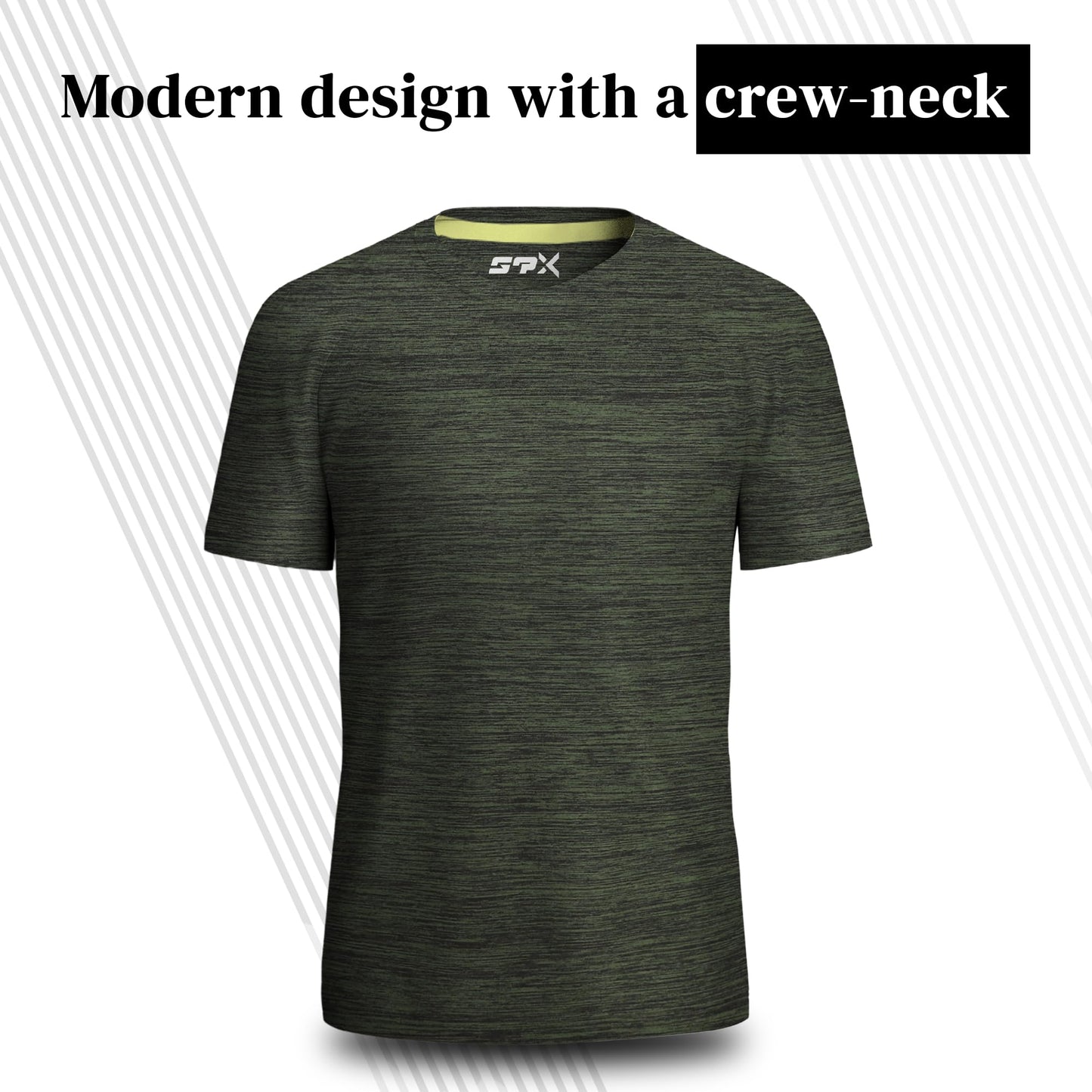 [5 Pack] Men’s Workout Short Sleeve Dry Fit T Shirts Quick Dry Active Athletic Crewneck Running Gym Moisture Wicking Tee Tops