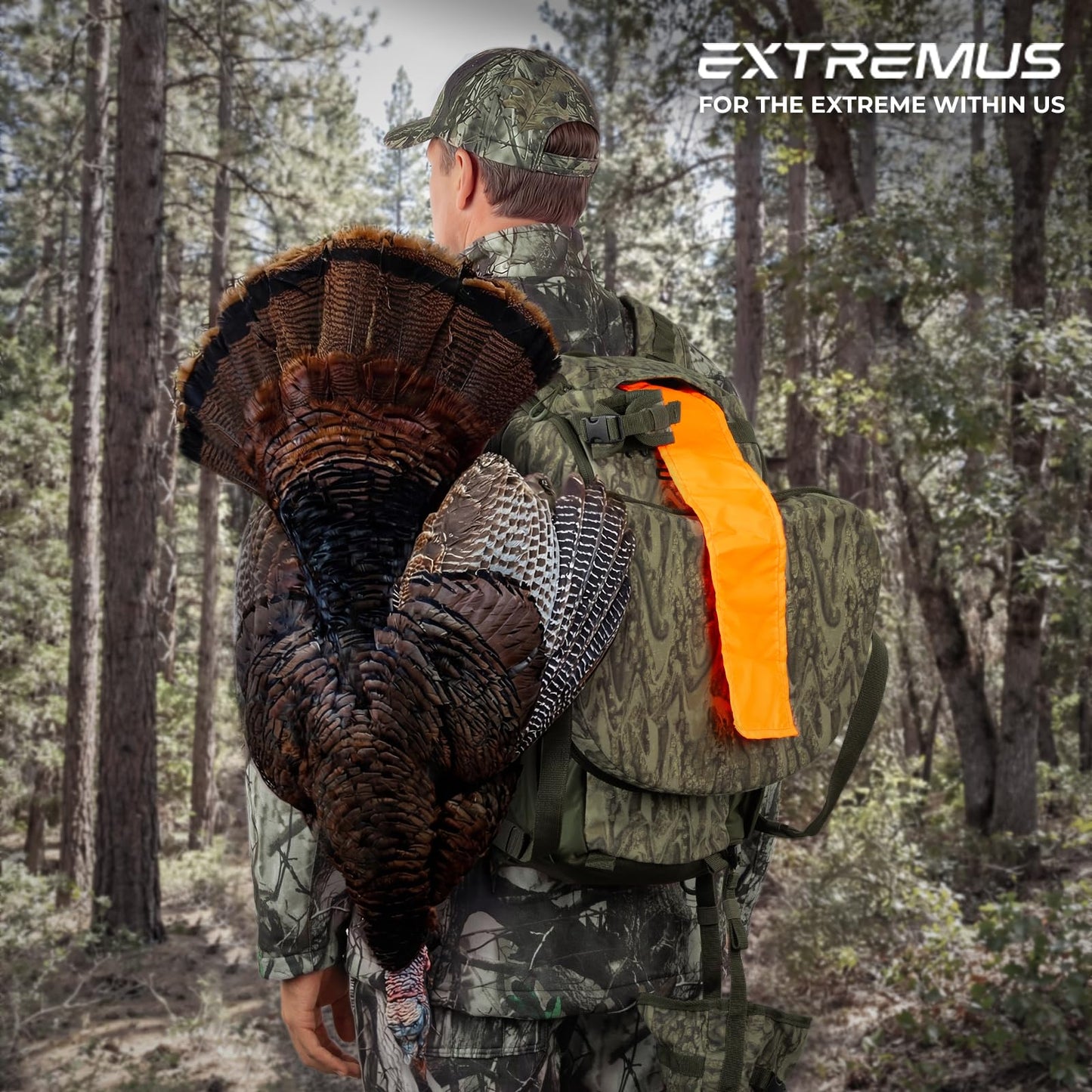 Extremus By KastKing BearHauler Turkey Hunting Vest with Thick Seat, Convertible Daypack, Hide-Away Shotgun Sling, Call & Shell Pockets, Hydration Pocket, Quiet Fabric