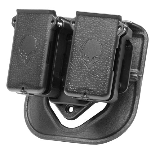 Alien Gear Cloak Double Mag Carrier - Dual Magazine Holster (9mm, 40, 45, 10mm, 380) - IWB/OWB Convertible - Adjustable Cant and Retention - Waistband Comfort with Belt Slide Option - Black