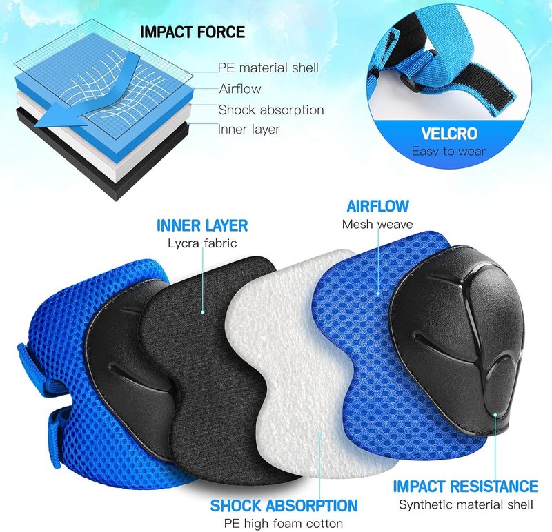 Kids Bike Helmet Set - Adjustable Skateboard Protective Gear for Ages 5-8 | Knee, Elbow & Wrist Pads for Boys & Girls