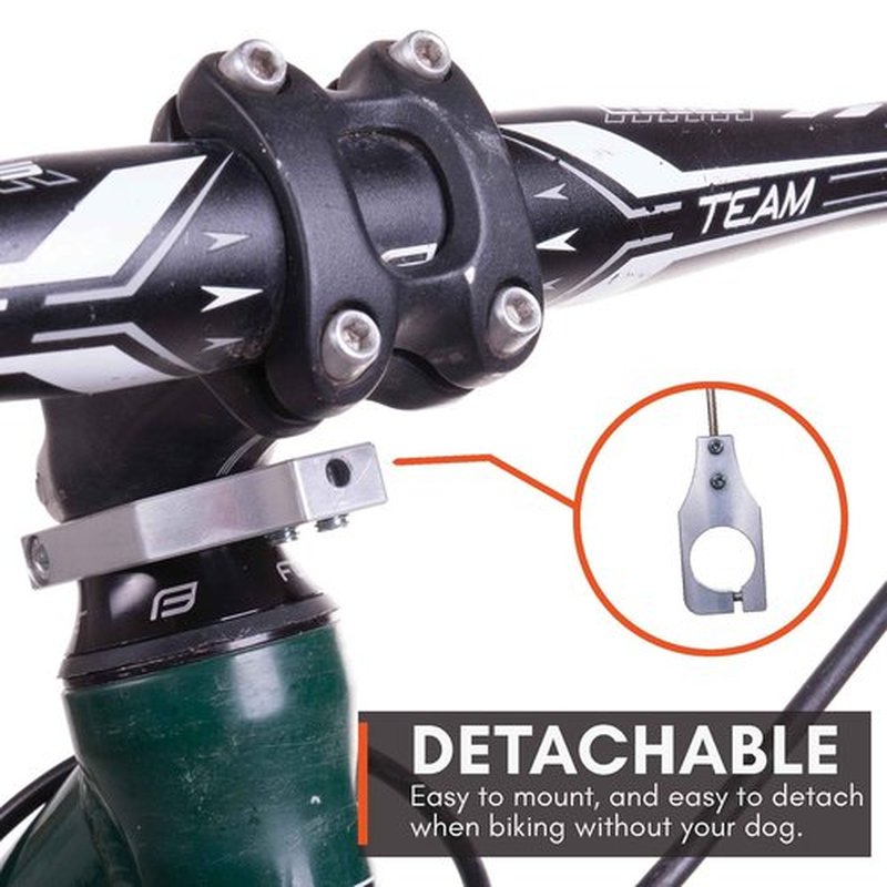 Non-stop dogwear Bike Antenna Dog Bike Attachment, Hands Free Bicycle Dog Exerciser for Safety, Bikejoring Equipment.