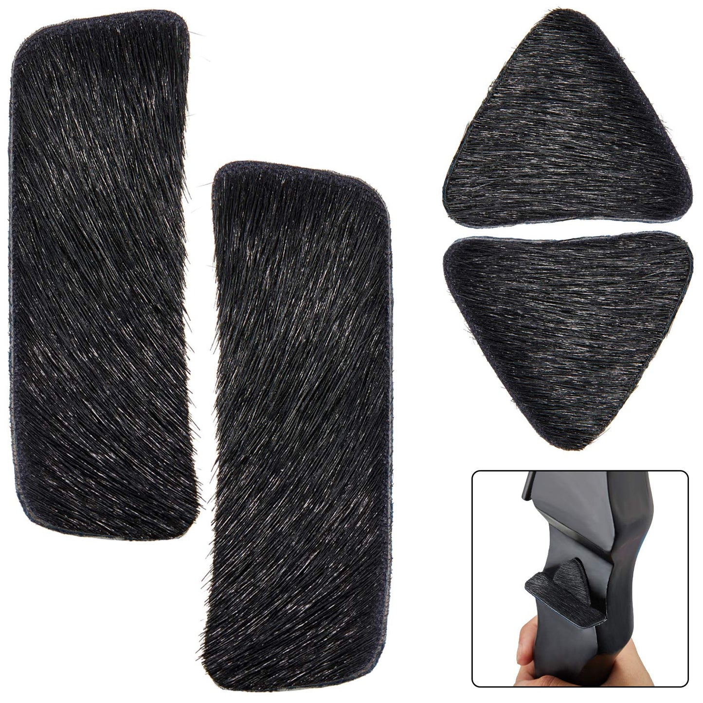 2 Pairs Recurve Bow Arrow Rest Archery Hair Arrow Rest Stick on Bow Rest Fur Adhesive Shelf Rests Longbow Fur Pad recurve Bow Accessories for Outdoor Hunting Shooting Practice