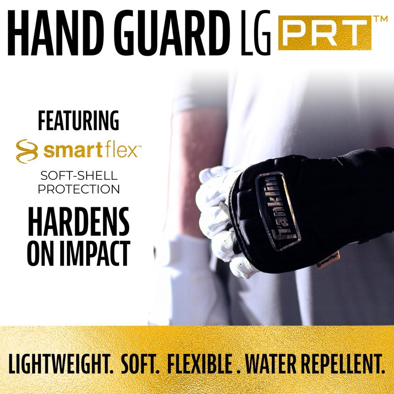 Franklin Sports Baseball Hand + Wrist Guard - PRT LG Series Adult Hand + Wrist Protector for Batting - Protective Shield - Righty + Lefty Hitters - Royal - One Size - Adult
