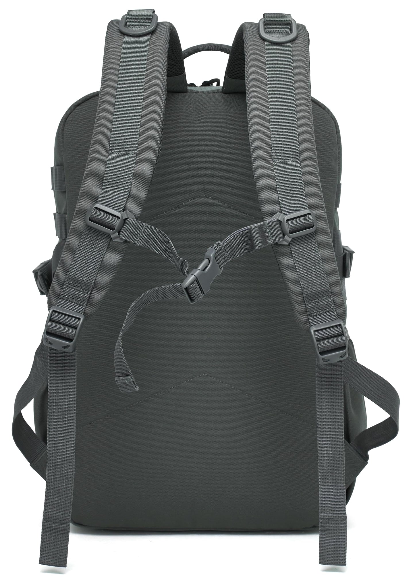 Wotony Military Tactical Backpack for Men Waterproof Daypack 3 Day Assault Pack Molle Bag with Water Bottle Holder (Grey, 35L)