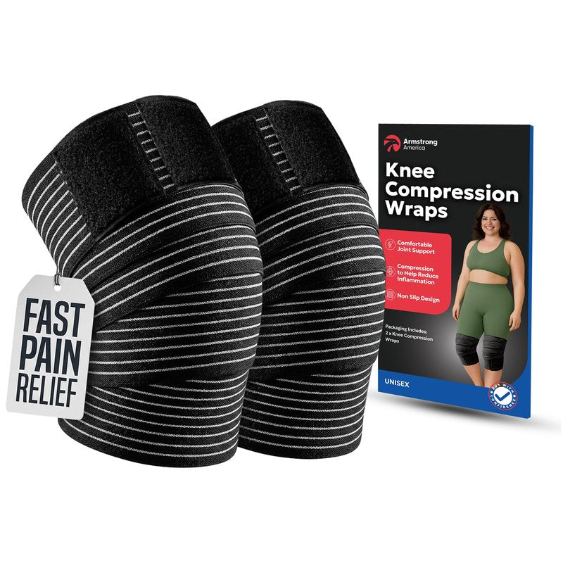 Elastic Knee Compression Sleeve Bandage Wraps I Knee Support Straps for Legs, Thighs, Hamstrings Ankle & Elbow Joints Reduce Swelling I Lymphatic Relief & Elastic Bandage I Women & Men (Large 79Inch)