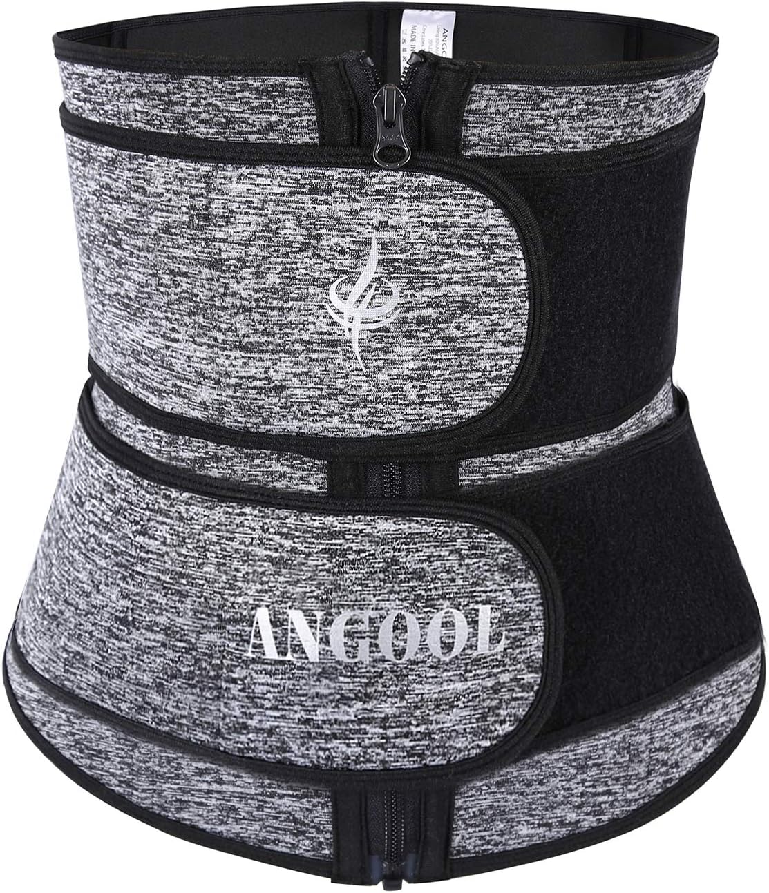 ANGO Sweat Waist Trainer Corset for Women - YKK Zipper Body Shaper Cincher for Weight Loss | Adjustable Fit